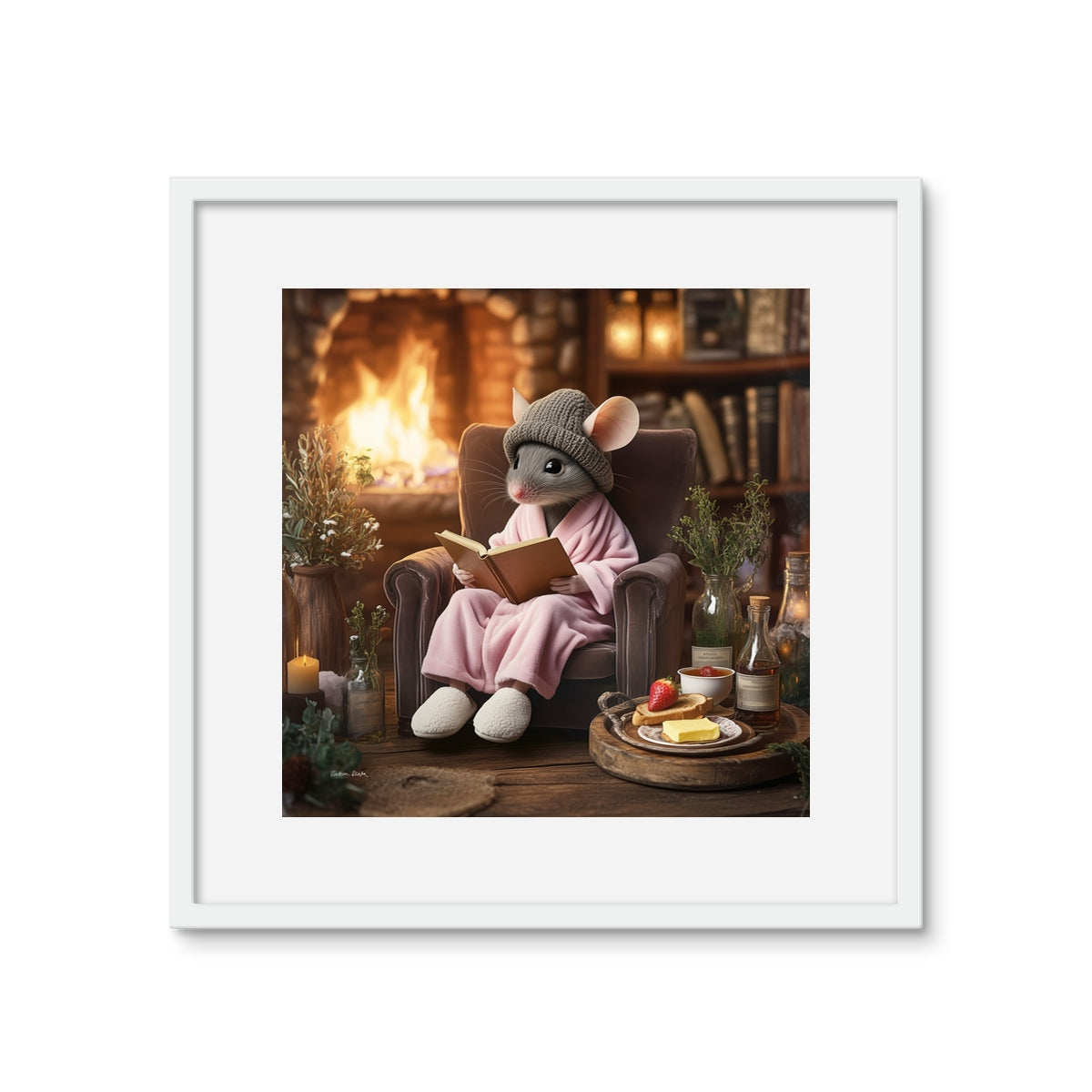 Mouse's Slippers Framed Photo Tile