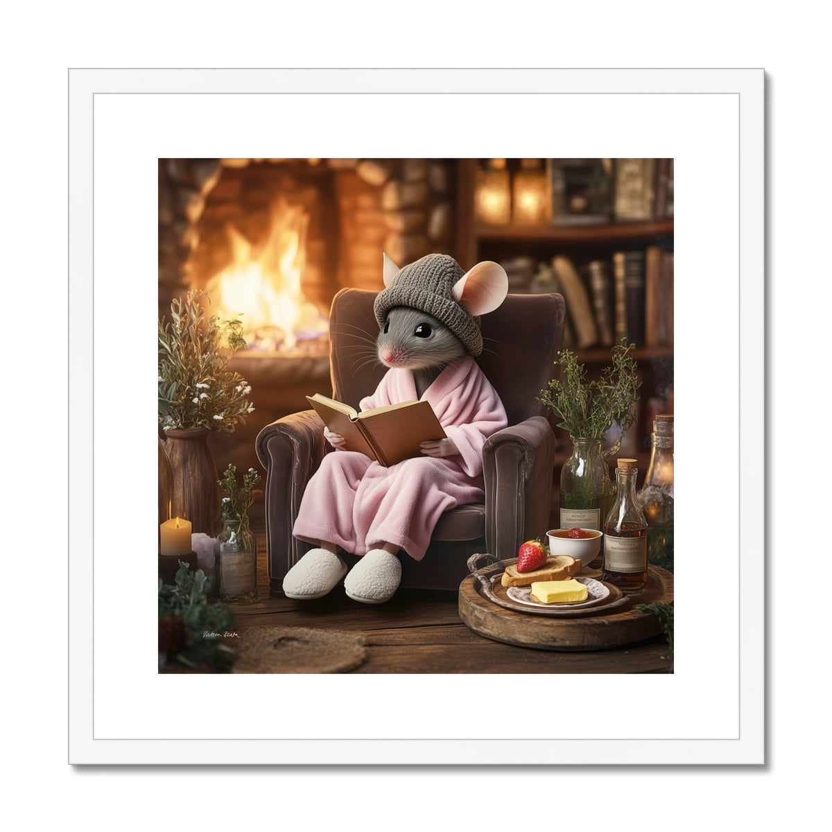 Mouse's Slippers Framed & Mounted Print