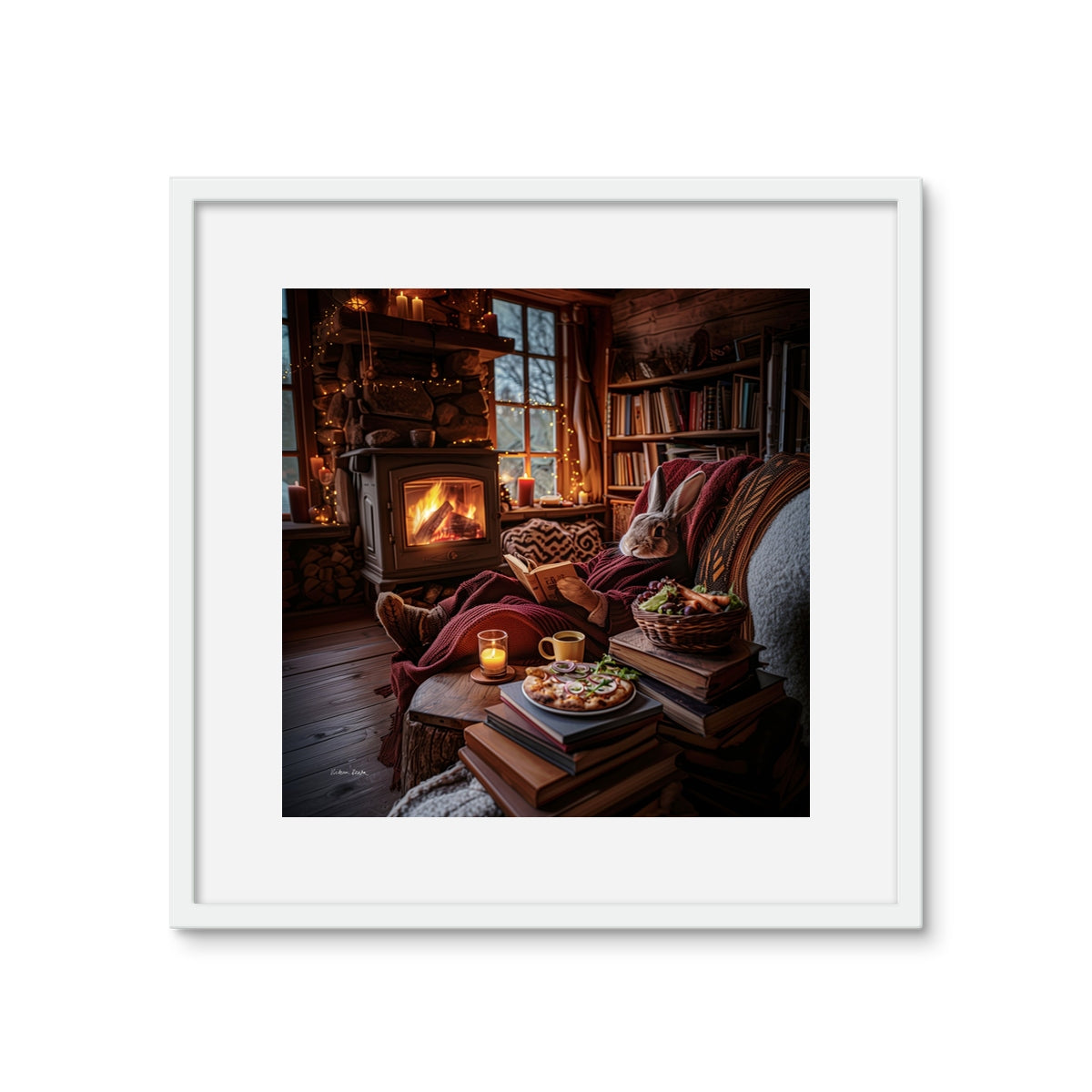 Rabbit's Storytelling Circle Framed Photo Tile