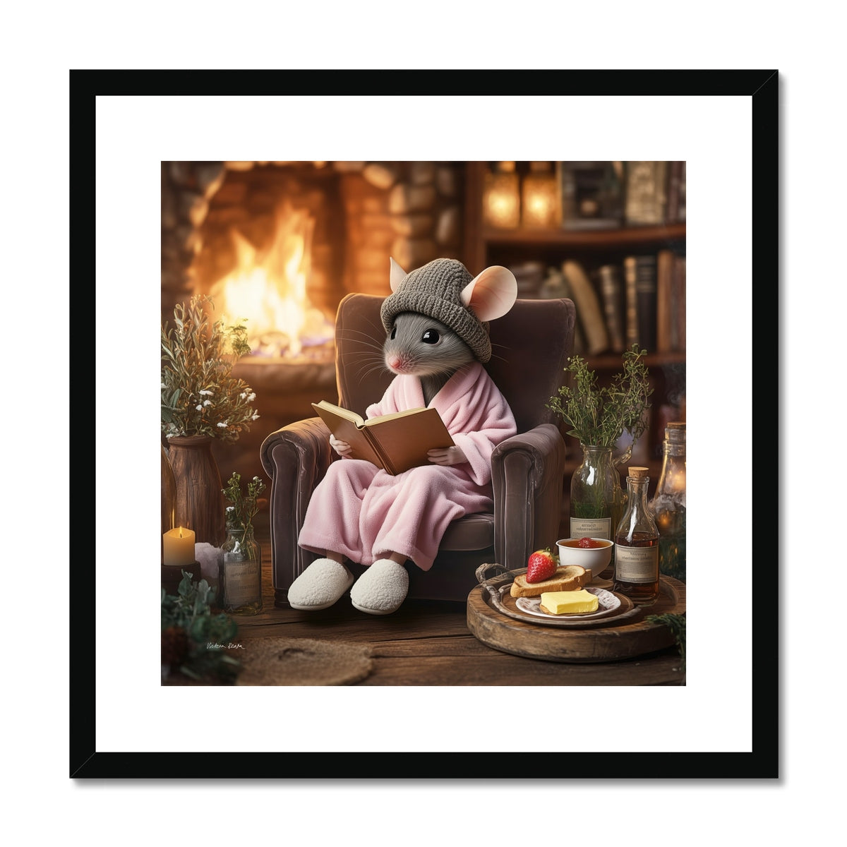 Mouse's Slippers Framed & Mounted Print