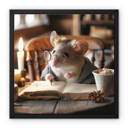 Mouse's List Framed Canvas