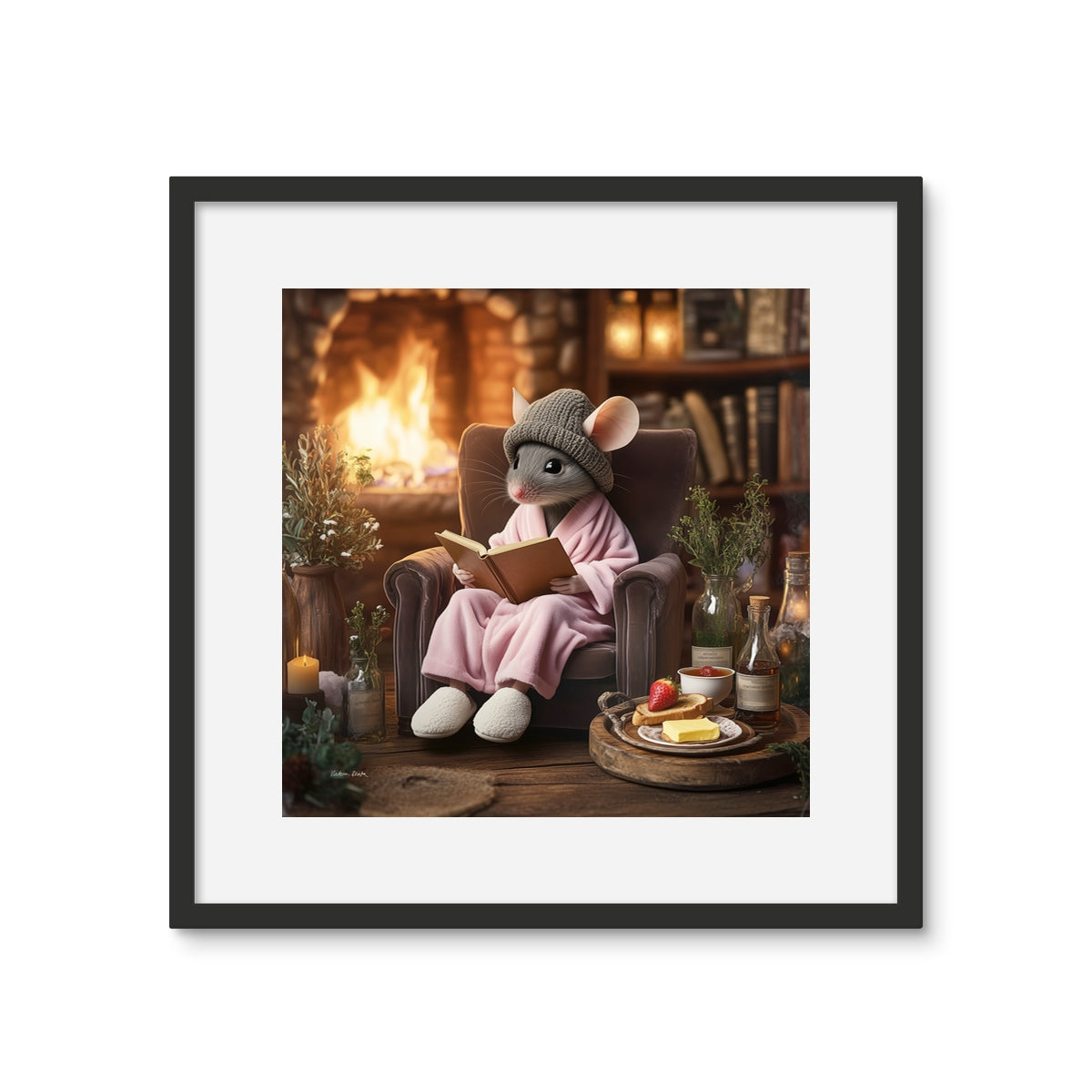 Mouse's Slippers Framed Photo Tile