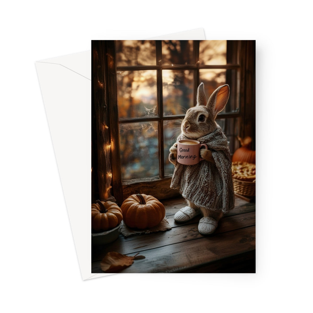 Good Morning Autumn Greeting Card