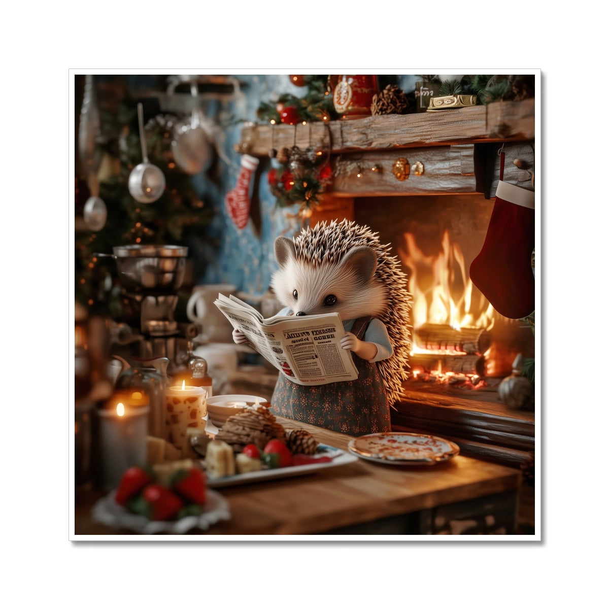 Hedgehog's News Fine Art Print