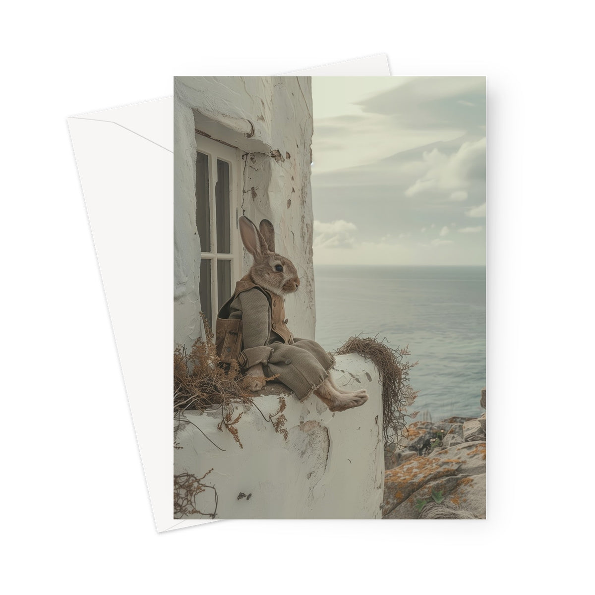 Rabbit's View Greeting Card