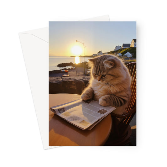 Keeping Up With The Mews Greeting Card